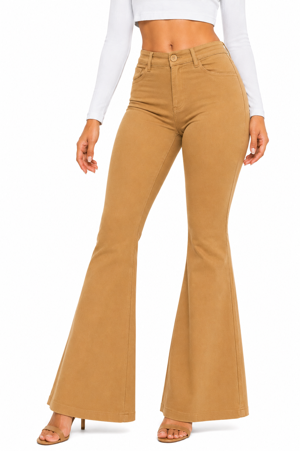 Elegant High-Waist Flared Pants for Women | Bell Bottom Trousers
