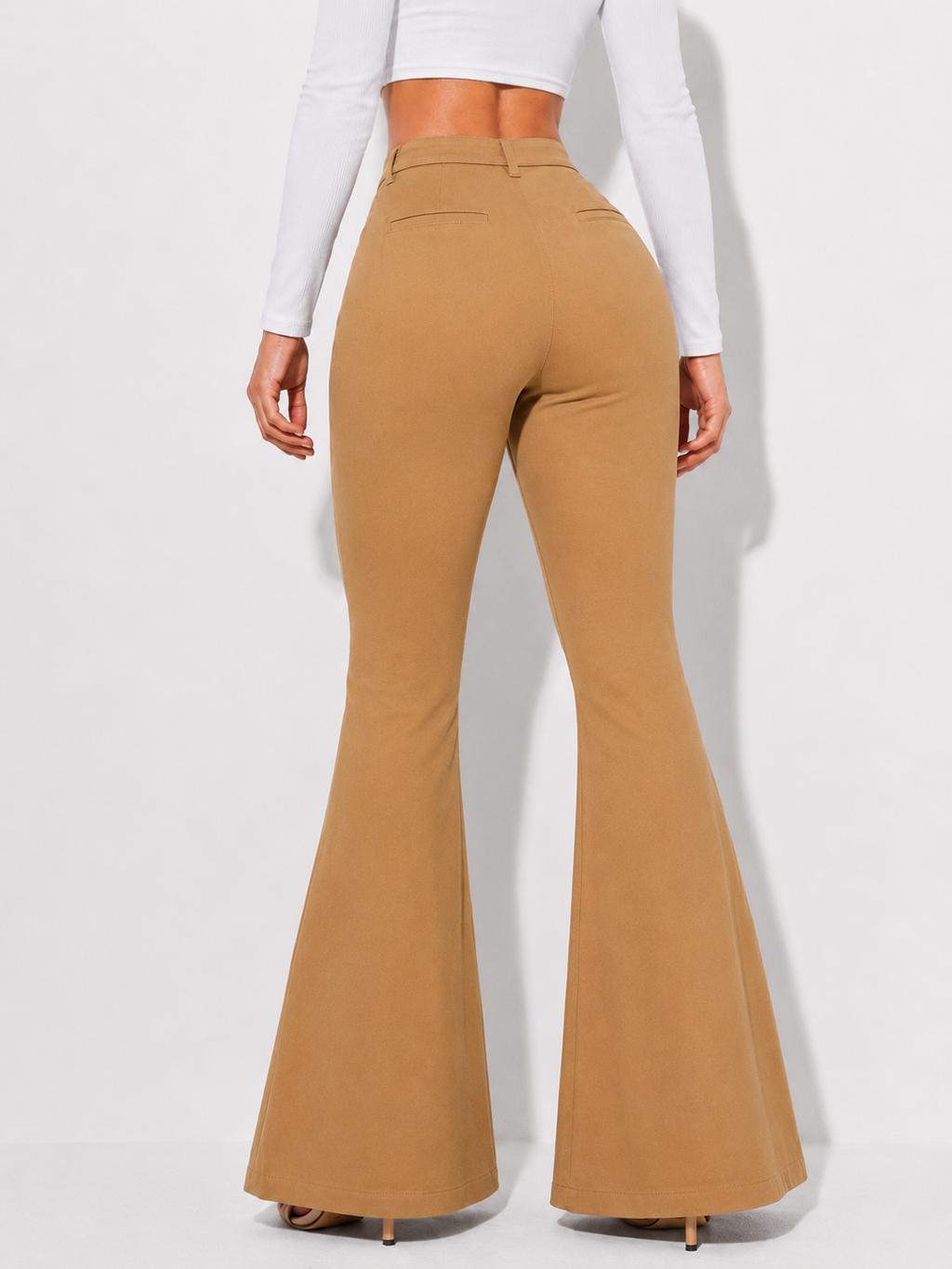 Elegant High-Waist Flared Pants for Women | Bell Bottom Trousers