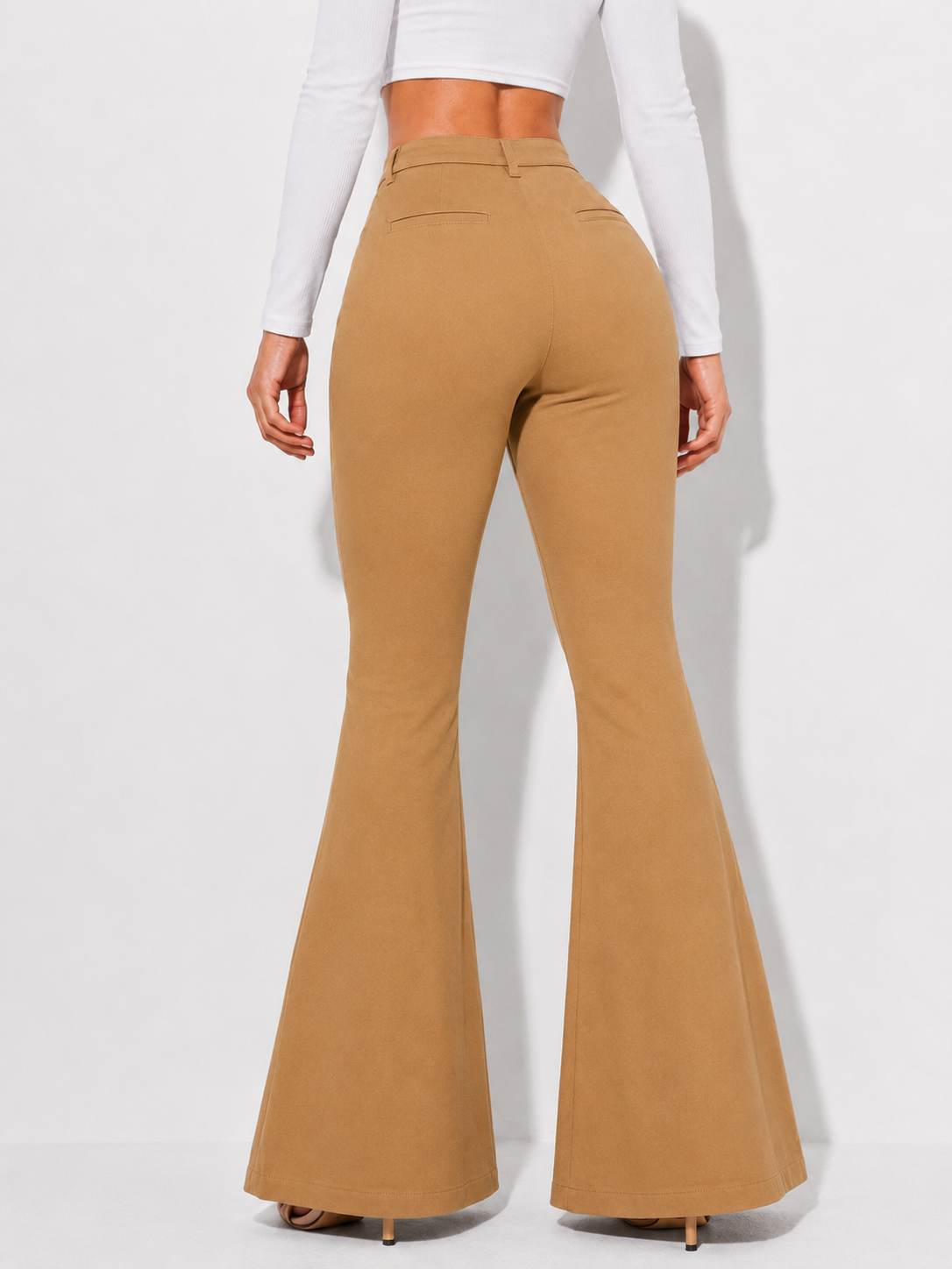 Elegant High-Waist Flared Pants for Women | Bell Bottom Trousers