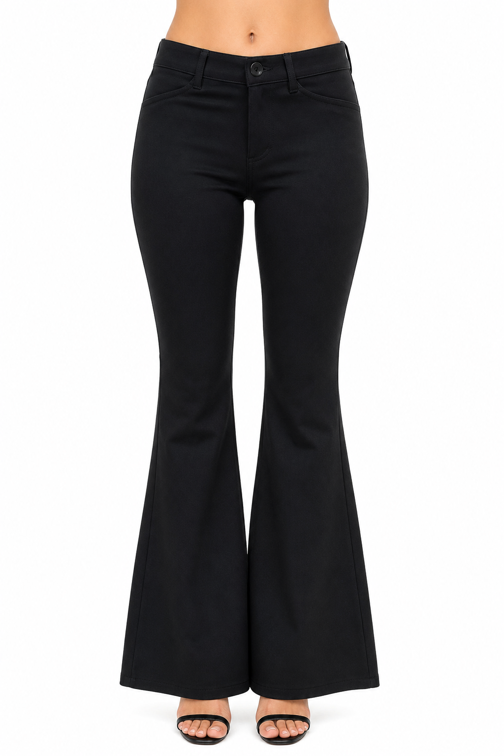 Elegant High-Waist Flared Pants for Women | Bell Bottom Trousers