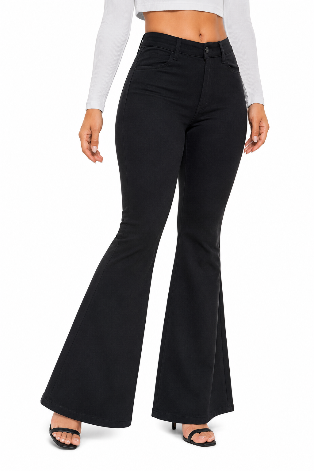 Elegant High-Waist Flared Pants for Women | Bell Bottom Trousers