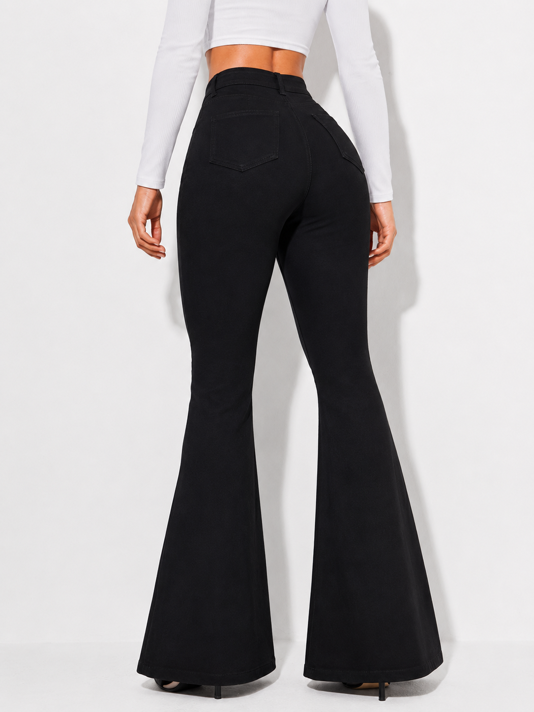 Elegant High-Waist Flared Pants for Women | Bell Bottom Trousers