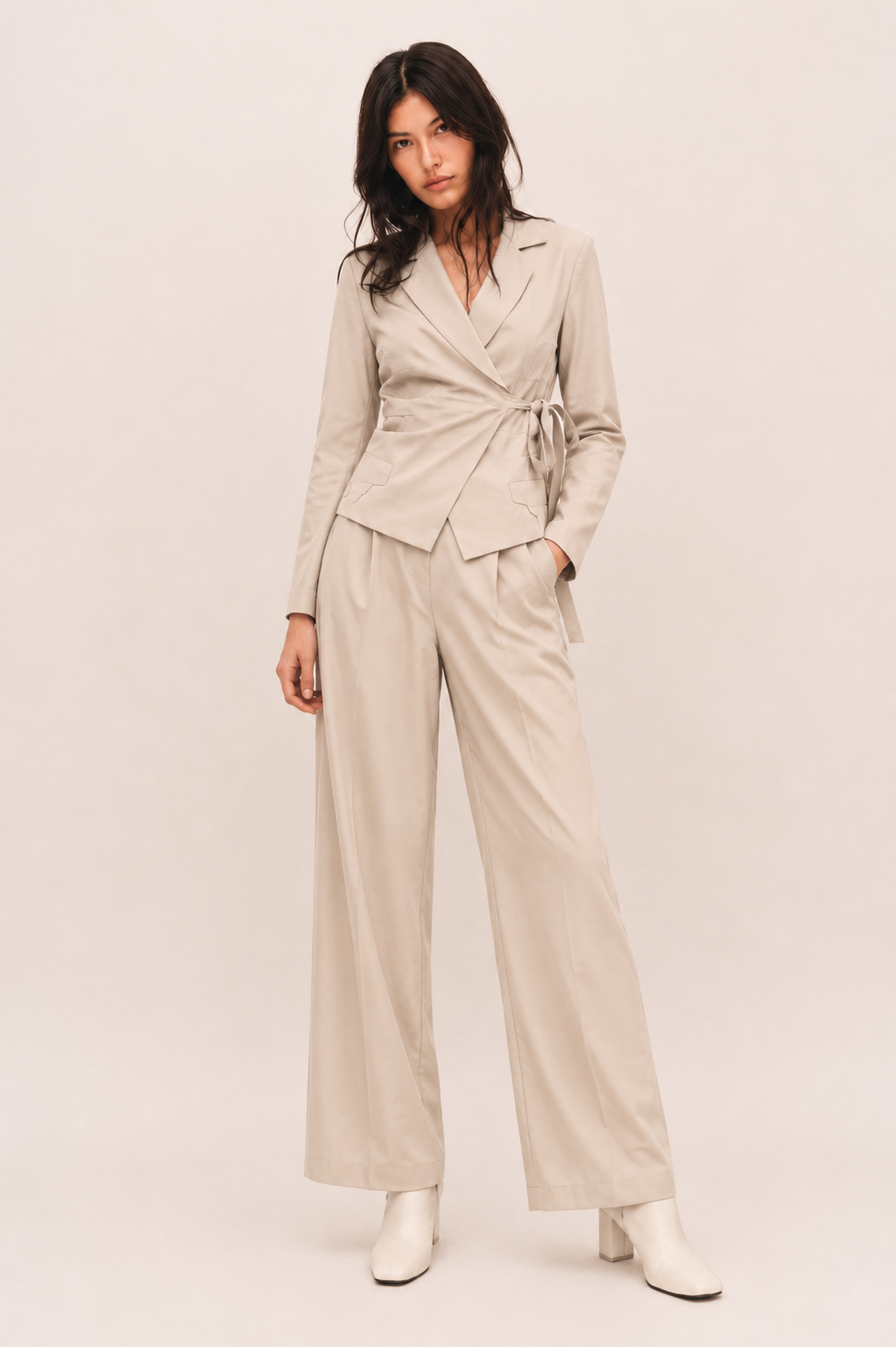 Elegant Two-Piece Co-Ord Set for Women | Blazer & Trousers