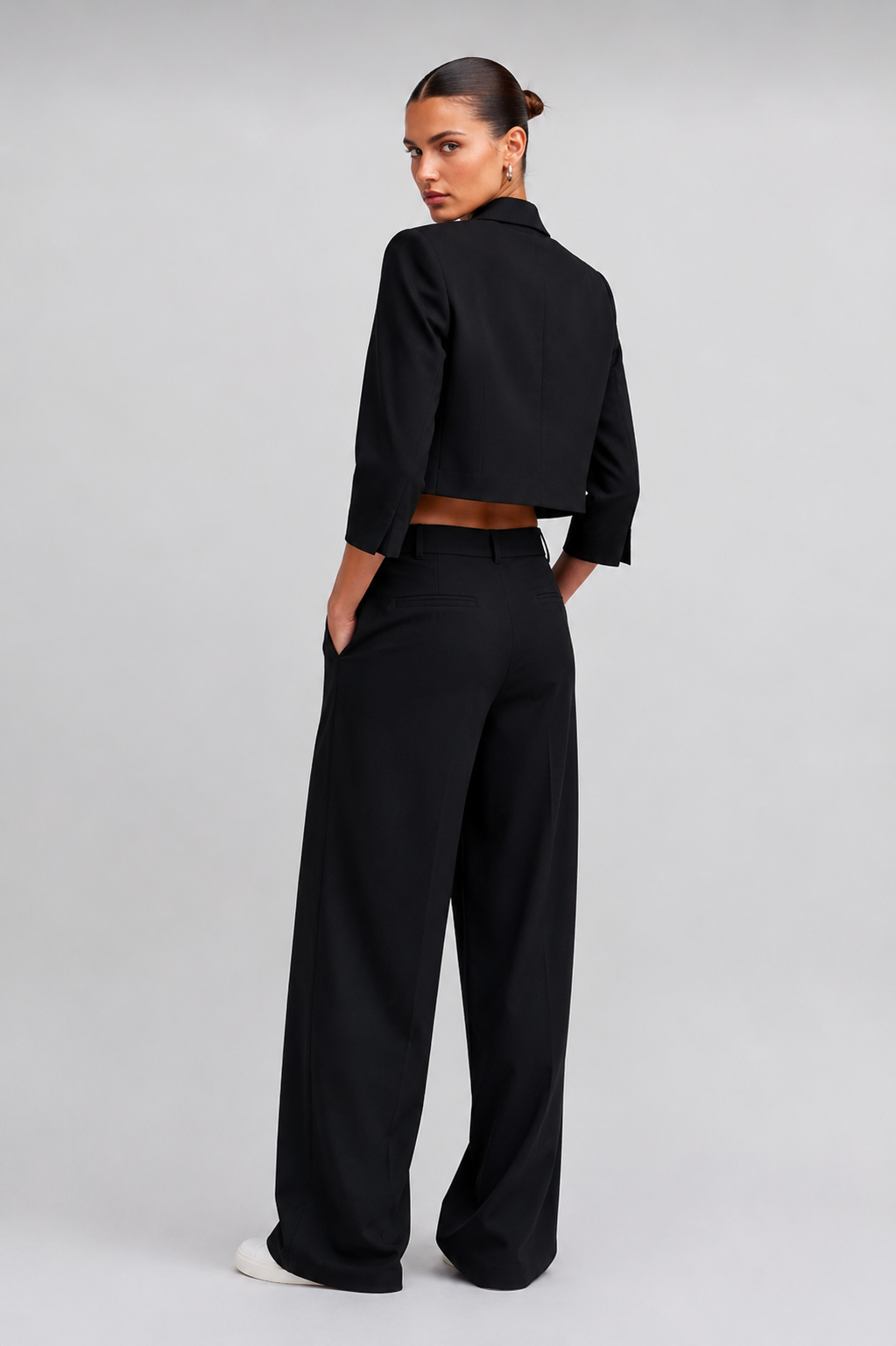 Elegant Three-Piece Co-Ord Set for Women | Blazer & Trousers