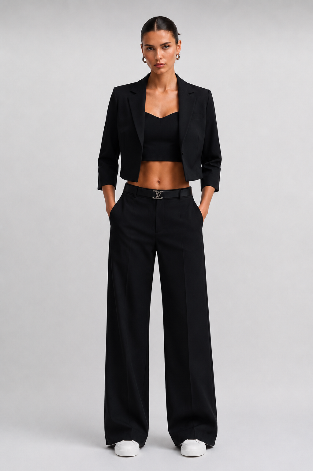 Elegant Three-Piece Co-Ord Set for Women | Blazer & Trousers