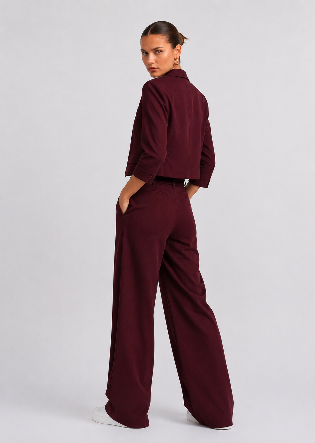 Elegant Three-Piece Co-Ord Set for Women | Blazer & Trousers