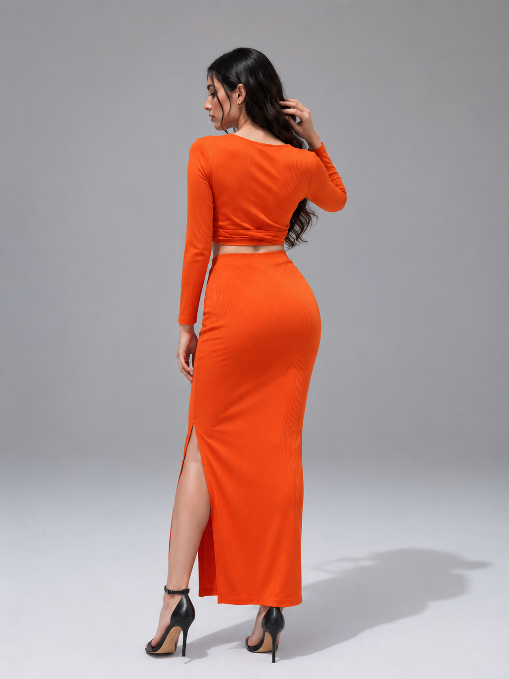 Elegant Two-Piece Co-Ord Set for Women | Twist Front Skirt