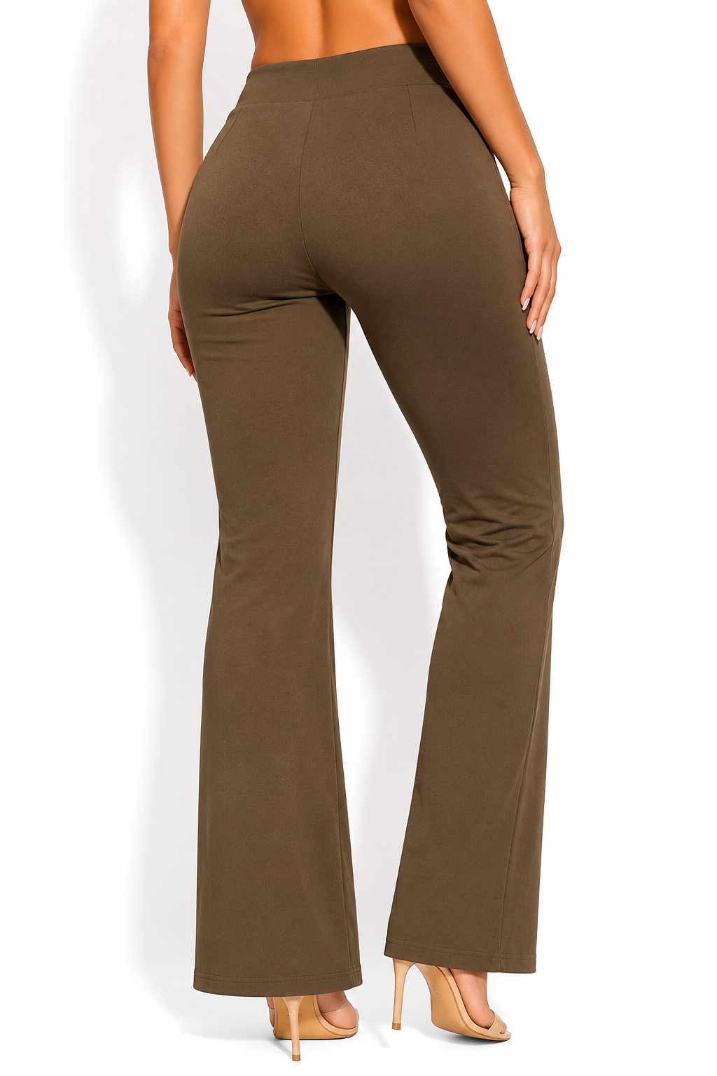 Elegant Flared Bottom Wear for Women | High-Waist Casual Trousers