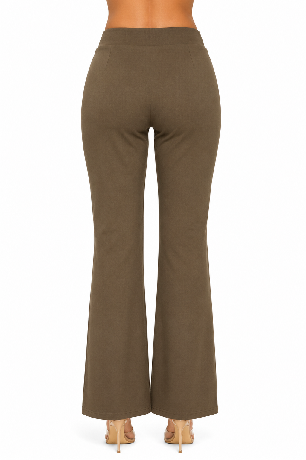 Elegant Flared Bottom Wear for Women | High-Waist Casual Trousers