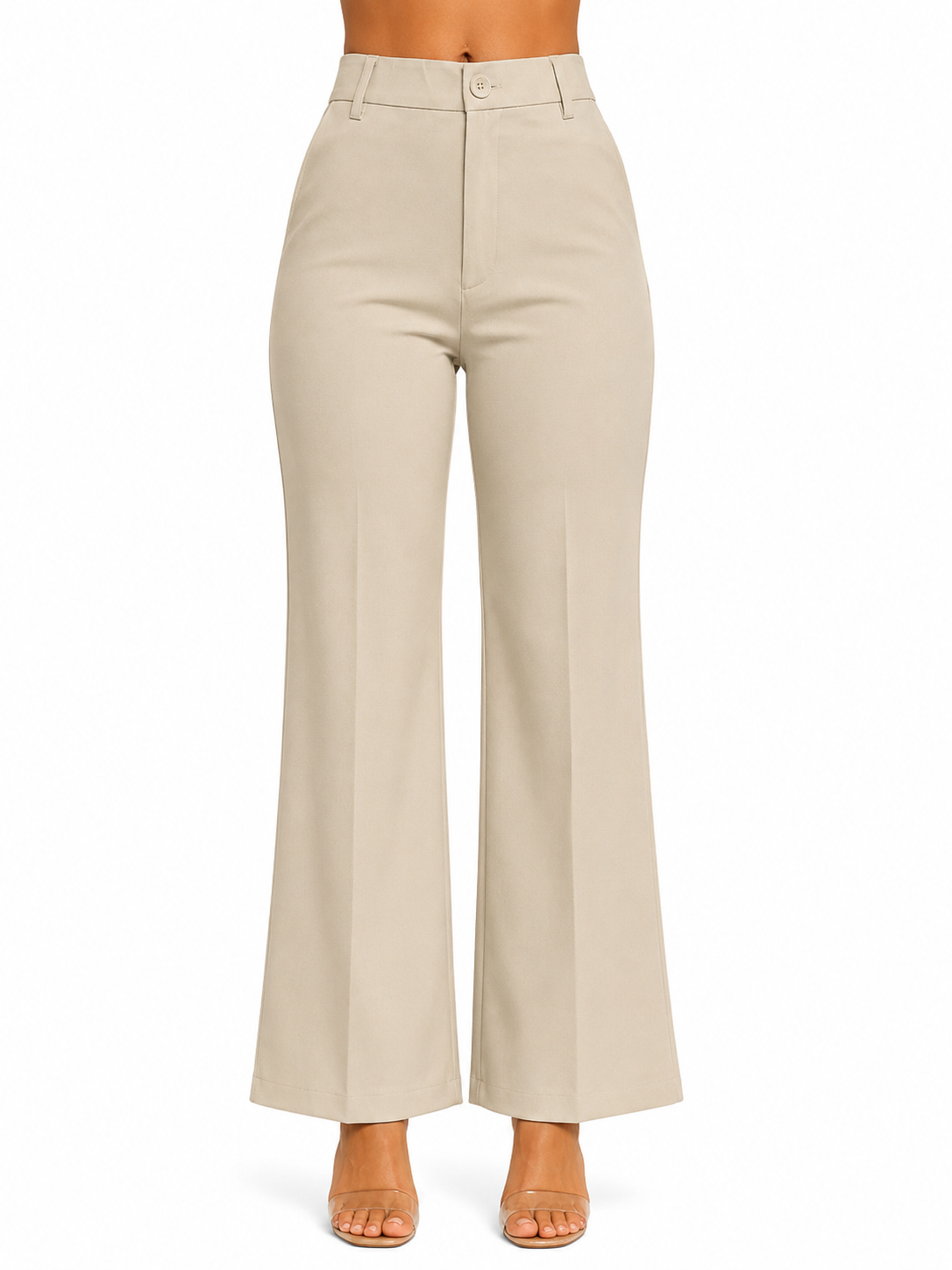 Elegant High-Waist Wide Leg Bottom Wear for Women | Trousers