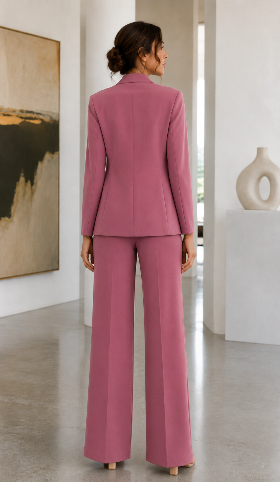 Elegant Three-Piece Co-Ord Set for Women | Blazer & Trousers