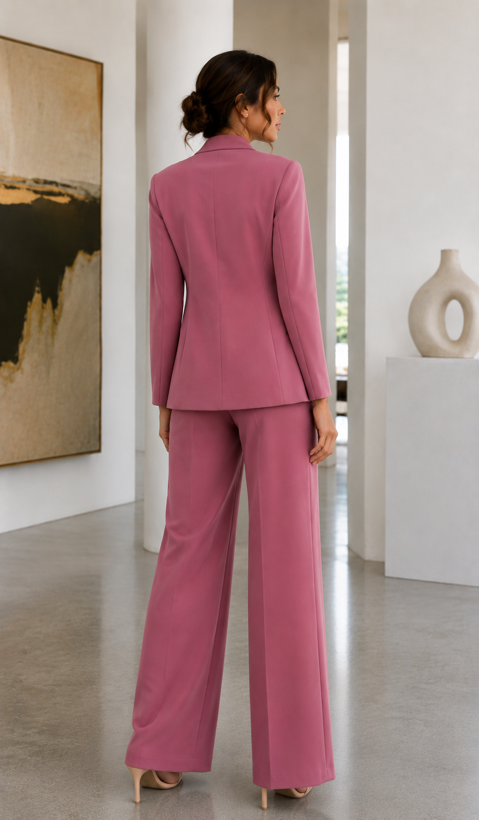 Elegant Three-Piece Co-Ord Set for Women | Blazer & Trousers