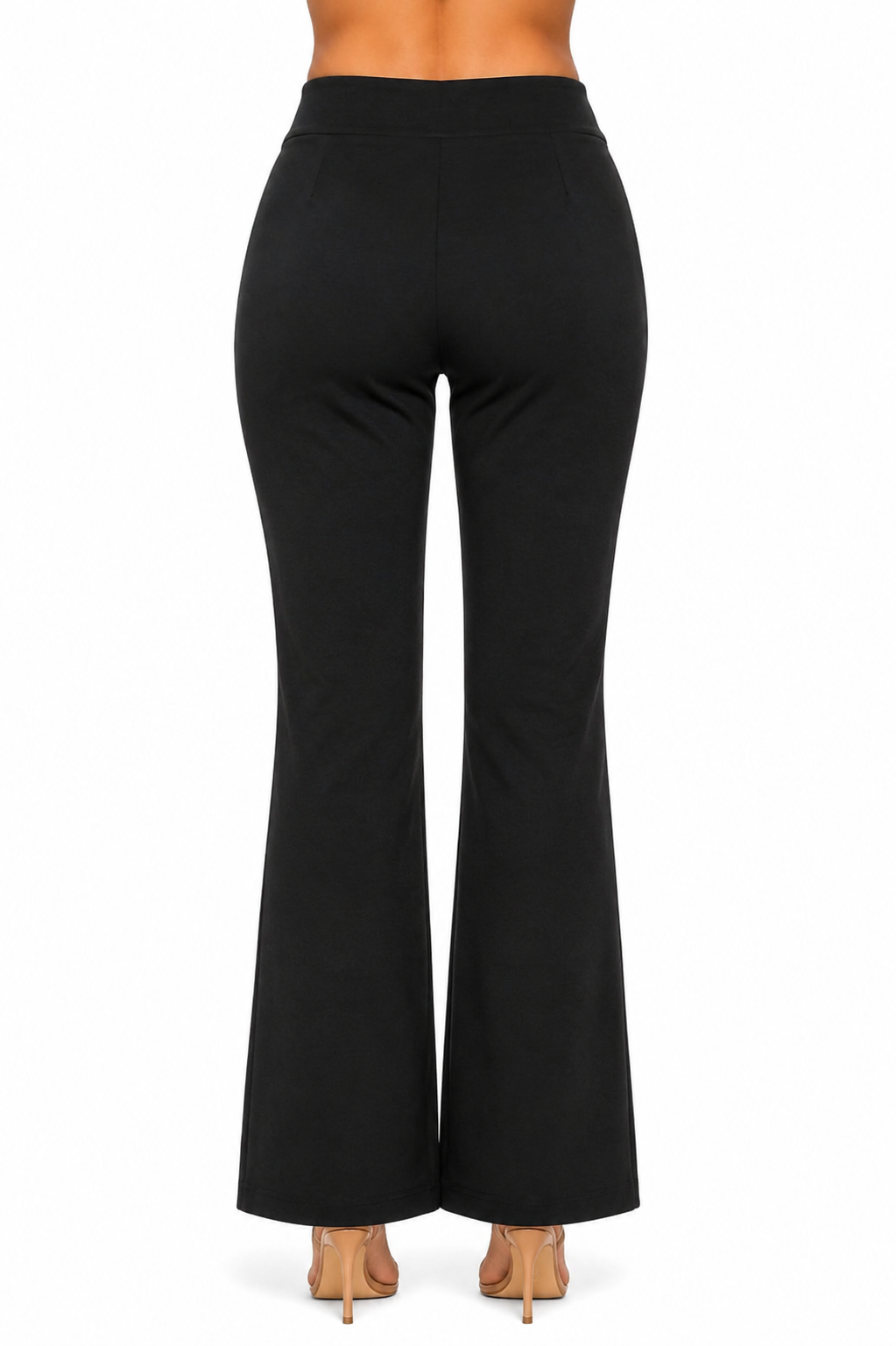 Elegant Flared Bottom Wear for Women | High-Waist Casual Trousers