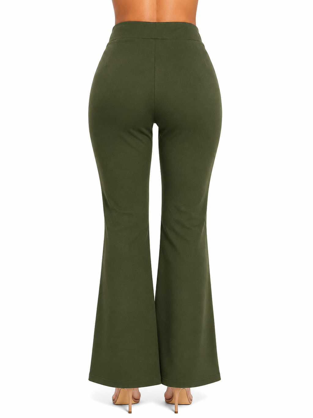 Elegant Flared Bottom Wear for Women | High-Waist Casual Trousers