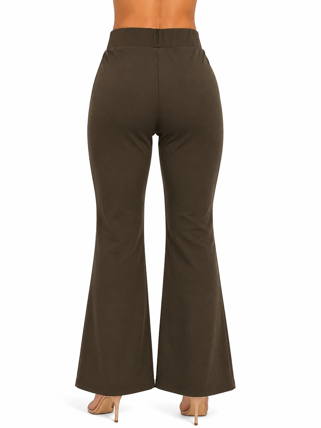Elegant Flared Bottom Wear for Women | High-Waist Casual Trousers