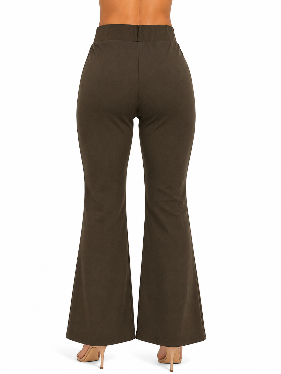 Elegant Flared Bottom Wear for Women | High-Waist Casual Trousers