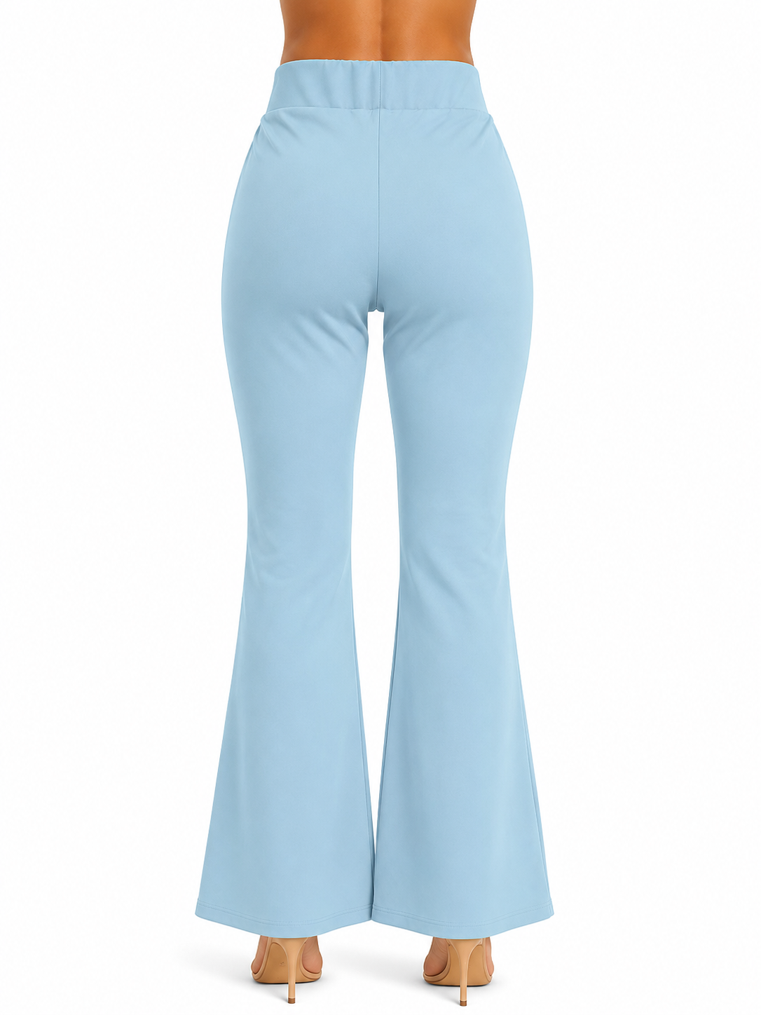 Elegant Flared Bottom Wear for Women | High-Waist Casual Trousers