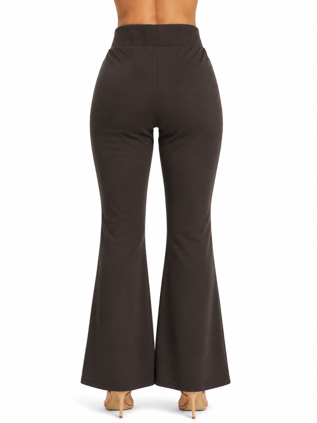 Elegant Flared Bottom Wear for Women | High-Waist Casual Trousers