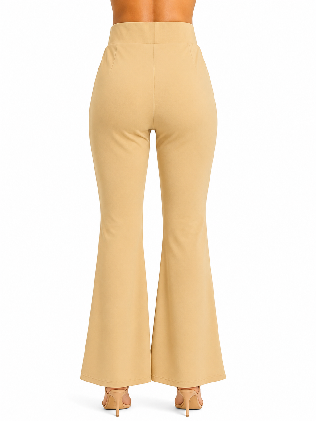 Elegant Flared Bottom Wear for Women | High-Waist Casual Trousers