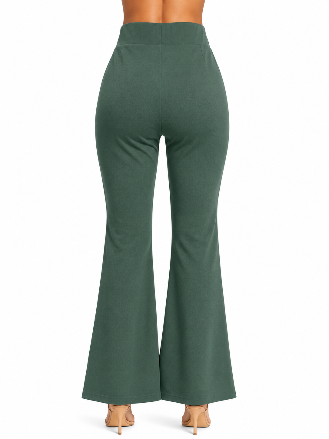 Elegant Flared Bottom Wear for Women | High-Waist Casual Trousers