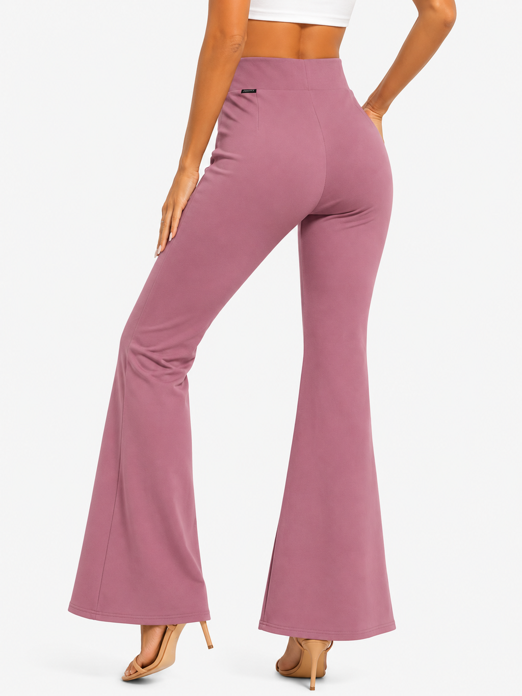 Elegant Flared Bottom Wear for Women | High-Waist Casual Trousers