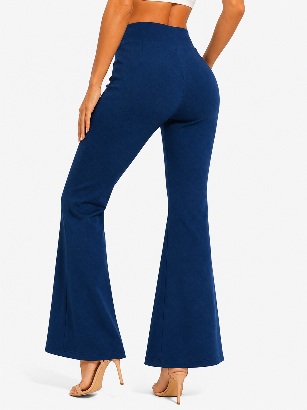 Elegant Flared Bottom Wear for Women | High-Waist Casual Trousers