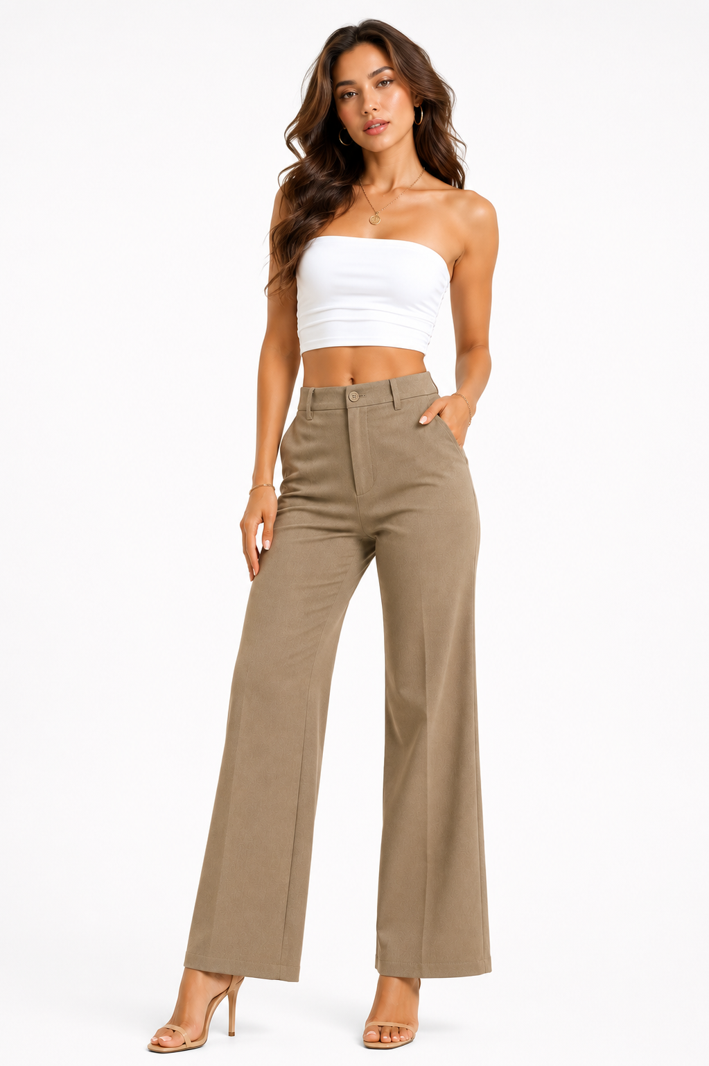 Elegant High-Waist Wide Leg Bottom Wear for Women | Trousers